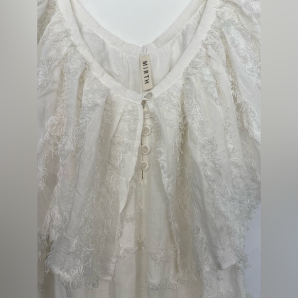 Mirth Capri Maxi Dress White Fringe Size XL - Picture 7 of 10